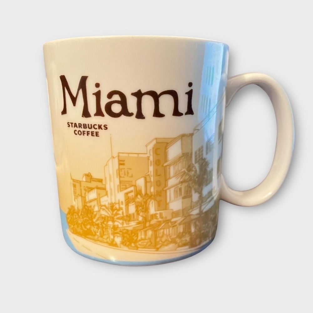Starbucks Coffee Miami Been There Mug 2009 City Skyline Collectible‎ Coffee Cup